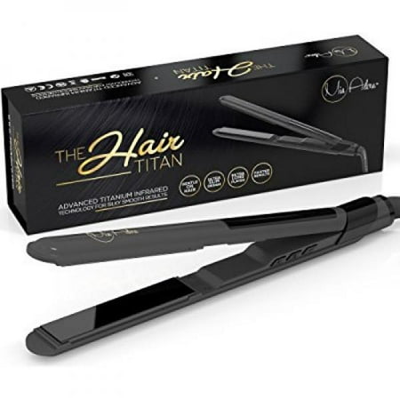 Best Nano Titanium Hair Straightener - Salon Professional Flat Iron EXTRA LONG 4.5 Inch Floating Plates for Instant CELEBRITY Styling - Temperature Control, High Heat, Ultra Light Weight & Extra