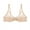 Beige, variant on Lunera Lace Bra For Women Lunera Bra No Underwire Thin Mesh Gathered Bras Full Coverage Push Up Sagging