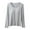 Gray, variant on WREESH Womens Pajamas T-Shirts Stripe Household Clothes With Chest Pads T-Shirt Long Sleeved Tops Pajama Comfortable Base For External Wear Round Neck Green