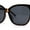 Tortoise Black, variant on Womens Retro Oversize Inset Lens Horn Rim Plastic Sunglasses All Black