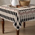 thumbnail image 4 of Farmhouse Table Cloth Waterproof Tablecloths, Country Star Berry Plaid Lodge Grey Brown Tablecloth Dining Table Cover for Kitchen Party Tabletop Outdoor, Square Tablecloth 60x60 Inch, 4 of 9
