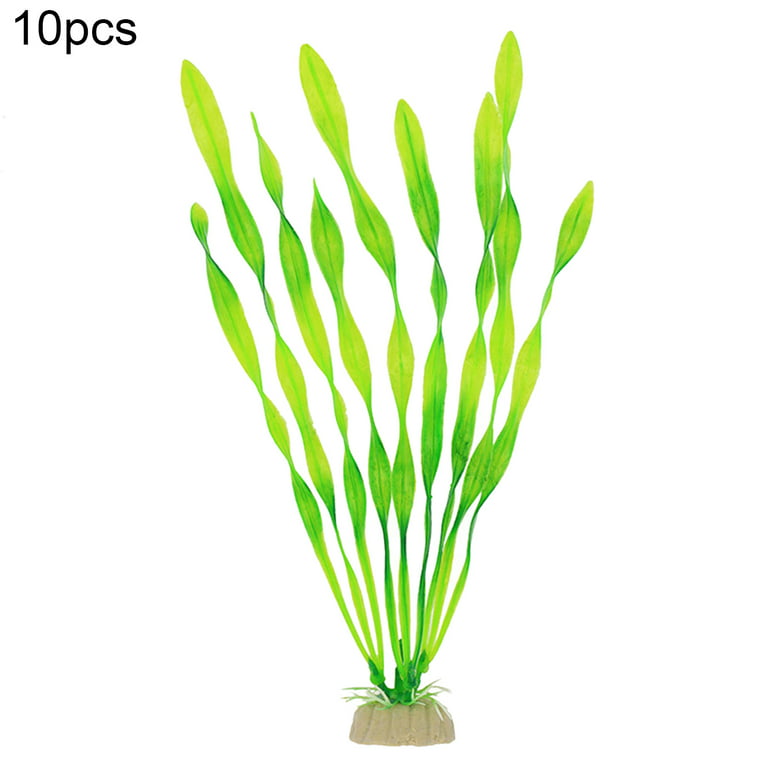 10PCS Artificial Seaweed Decor，Used for Household and Office Aquarium  Simulation Plastic Seaweed Water Plants,Green
