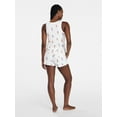 thumbnail image 4 of Joyspun Women's Cozy Lounge Collection Hacci Knit Tank Top and Shorts Pajama Set, 2-Piece, Sizes XS-3X, 4 of 6