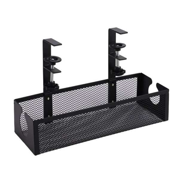 Organizador de cables de bandeja de gestión de cables de Metal debajo del escritorio, versátil con abrazadera, estante para cables duradero CUTICAT Bandeja de almacenamiento de archivos