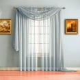 thumbnail image 2 of WARM HOME DESIGNS 12 Feet Long Sheer Silver Grey Color Window Scarf. Voile Valance Scarves are 55 (W) X 144 (L) Inches in Size. AM Silver 144, 2 of 3