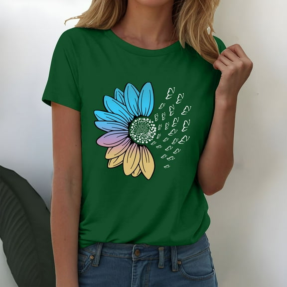 Green Womens Summer Tops Womens Fashion Workout T Shirts Athletic Plus Size Tops Summer Trendy Clothes 2025 Short Sleeve Spring Tee Shirts for Women