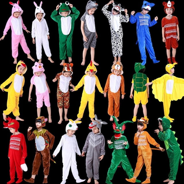 Ropa de actuación infantil con animales Ropa de actuación del zodíaco Fotografía de dibujos animados para jardín de infantes Tigre Conejito