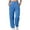 Blue, variant on RQYYD Women's V Crossover Waist Sweatpants Baggy Y2K Jogger Pants Wide Leg Fleeced Lounge Pants