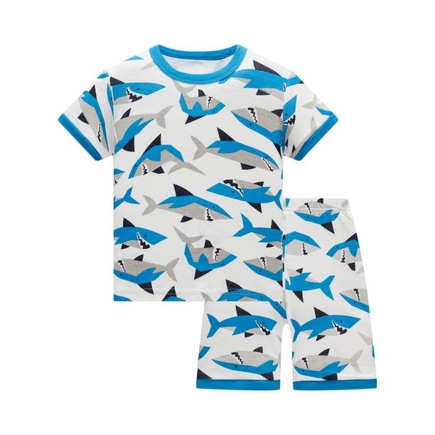 Conjuntos de ropa para bebés de 2 a 8 años, ropa de pijama, trajes de dormir para bebés, camisas de algodón y pantalones cortos