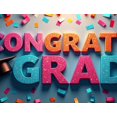 thumbnail image 4 of Graduation Congrats Grad Banner Backdrop Party Decoration Photo Booth Props Celebration Background Event Supplies Stars Ribbons School Ceremony Decor, 4 of 4