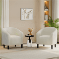 thumbnail image 3 of Yaheetech Upholstered Corduroy Accent Chair for Living Room, Beige, 3 of 7
