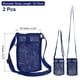 thumbnail image 2 of Uxcell 2 Pcs Soporte para Botellas de Agua con Correa de Hombro Ajustable, Portabotellas de Malla, Azul Marino, 2 of 6