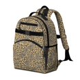 thumbnail image 2 of Black and Brown Leopard Print Cute School Backpack Bag for School with Padded Back and Adjustable Shoulder Straps 15.25"x11.5"x5.25", 2 of 5