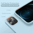 thumbnail image 3 of Compatible with iPhone 12 Pro Max case, Silicone Ultra Slim Shockproof Phone Case with [Soft Anti-Scratch Microfiber Lining], 6.7 inch, Sky Blue, 3 of 13