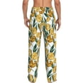 thumbnail image 3 of Xecao Yellow Tulips Men's Straight Lounge Pajama Pants: The Ultimate in Comfortable Sleepwear, 3 of 9