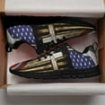 thumbnail image 3 of Christian Cross American Flag Running Shoes Sneakers Mesh Black Size 9, 3 of 5