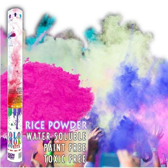 18 in. Pink Holi Powder Gender Reveal Confetti Cannon