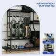 thumbnail image 2 of ModFusion 76” Multi Layer Sports Equipment Storage Rack with Wheels, All-in-One Garage & Home Organizer for Golf, Balls, and Gym Gear, 2 of 10