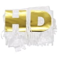 thumbnail image 2 of Celebrate It Happy Birthday Fringe Banner, Gold Lettering with White Fringe Accents, Gold & White, 6.5ft, 12 Pack, 2 of 3