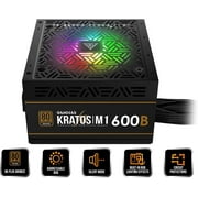 Gamdias KRATOS 600W PC Power Supply ATX, Bronze, ARGB lighting
