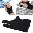 thumbnail image 4 of Guantes Profesionales para Dibujar con 2 Dedos, Herramientas de Pinta para Tableta Gráfica, Suministros de Arte, Nailon Negro XS para Diseñadores, 4 of 7