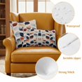 thumbnail image 4 of Navy Blue Burnt Orange Botanical Outdoor Pillow Covers, Waterproof Decorative Throw Pillowcases Set of 2, Vintage Leaves Couch Cushion Cases with Zipper for Outside Patio Garden Sofa 20"x20", 4 of 9
