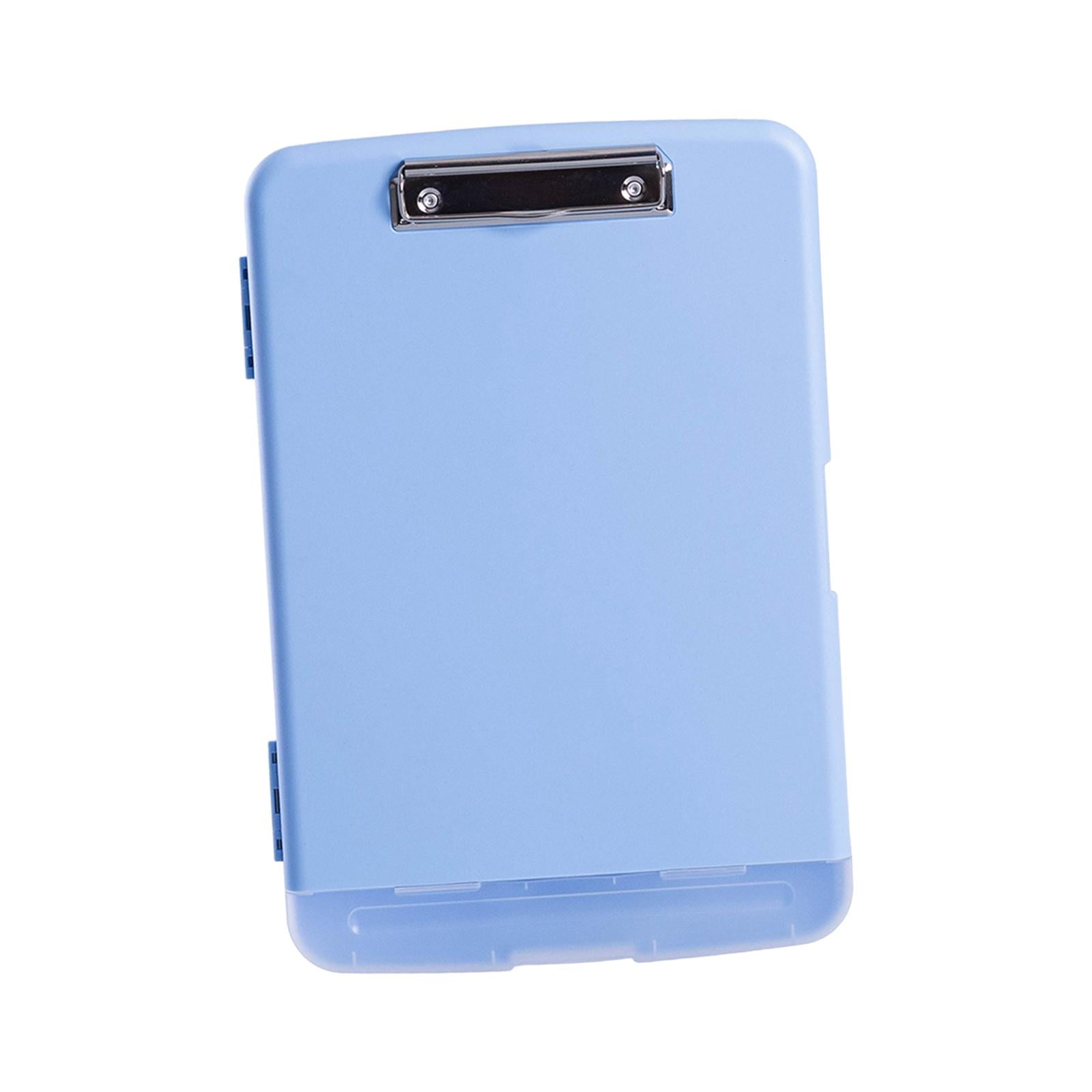 simhoa Low Profile Clipboard with Storage and Pen Holder A4 Size Clipboard Organizer,PP,Multifunctional Nursing Clipboard for Office light blue