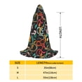 thumbnail image 2 of Honeii Snake And Flower Print Poncho Cape, Cloak Coat, Snuggly Hooded Wearable Blanket, Hooded Cape For Teenagers,Halloween Costumes-Large, 2 of 7