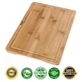thumbnail image 2 of Bamboo Cutting Board Medium, 15x10 Inch Wood Cutting Board for Meat Cheese Vegetables, Wooden Cutting Boards for Kitchen, Wood Serving Tray, 2 of 10