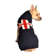 Handmade Union Jack Wool Dog Sweater - X-Large