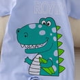thumbnail image 6 of KPOPLK Baby Boy Romper Short Sleeve Bear Print Crew Neck Cotton Onesie Jumpsuit PJM Sleepwear Bodysuit 3-18M Size 12-15 Months,Sky Blue, 6 of 7