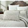 thumbnail image 5 of Better Trends 3 Piece Chenille Bedspread Set for King Bedspread 100% Cotton Medallion Design Lightweight Bedspread for all Season Heirloom Collection (Ivory), 5 of 7