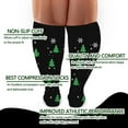thumbnail image 3 of 3 Pairs Plus Size Compression Socks Wide Calf for Women and Men 20-30 mmHg Extra Large Size Knee High Support Stockings(2XL-4XL), 3 of 7