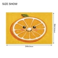 thumbnail image 4 of RMDQTR 20" × 24" U Shape Bathroom Rugs Plush Toilet Base Mat Soft Rugs Non Slip Absorbent Orange Face, 4 of 9