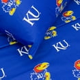 thumbnail image 5 of Kansas Jayhawks 100% cotton, 3 piece sheet set - flat sheet, fitted sheet, 1 pillow case, Twin XL, Team Colors, 5 of 7