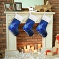 thumbnail image 6 of Coolnut 2 PCS Christmas Stocking Christmas Snowflake Big Warm 17.7 x 12 Inch Hanging Xmas Stockings Decoration for Family Holiday Party Ornaments Decor Fireplace, 6 of 7