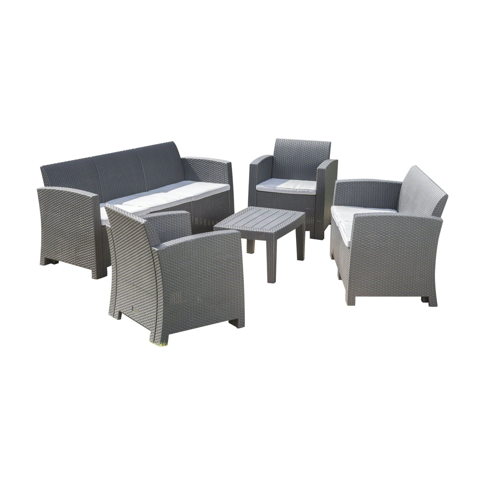 Daytona Wicker 5 Piece Patio Conversation Set
