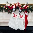 thumbnail image 5 of PALIFEUR Christmas Stockings with Initials, 6x8 Inch Christmas Decorations Stocking, Personalized Christmas Stockings for Christmas Tree Decorations Holiday Party, White, 5 of 6