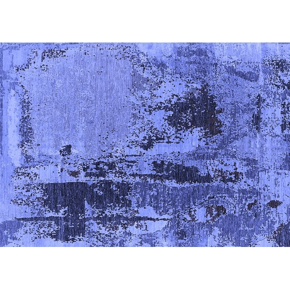Ahgly Company Indoor Rectangle Oriental Blue Industrial Area Rugs, 8' x 10'