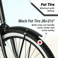 thumbnail image 5 of Tracer Taha Beach Cruiser Bike, 26" Wheels, Coaster Brake, 1-speed, Wide Suspension Saddle, for Men, Matte Black, 5 of 7