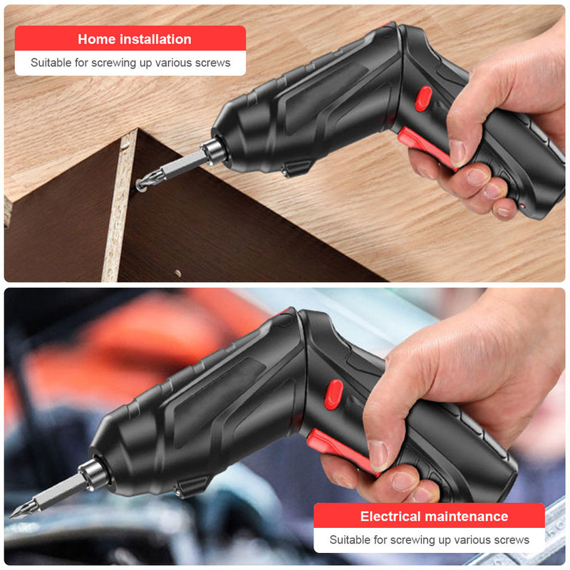 3.6V Electric Screwdriver Rechargeable Cordless Electric Drill Power Set 1500mAh Household Maintenance Screwdriver Repair Tools