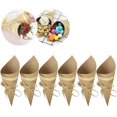 thumbnail image 1 of Cono de confeti de papel Kraft retro, paquete de caja de regalo de 50 piezas Caja de papel Favores de fiesta de boda Caja de dulces con cordel de yute para cumpleaños de boda Marrón esquí esquí Gafas de esquí, 1 of 5