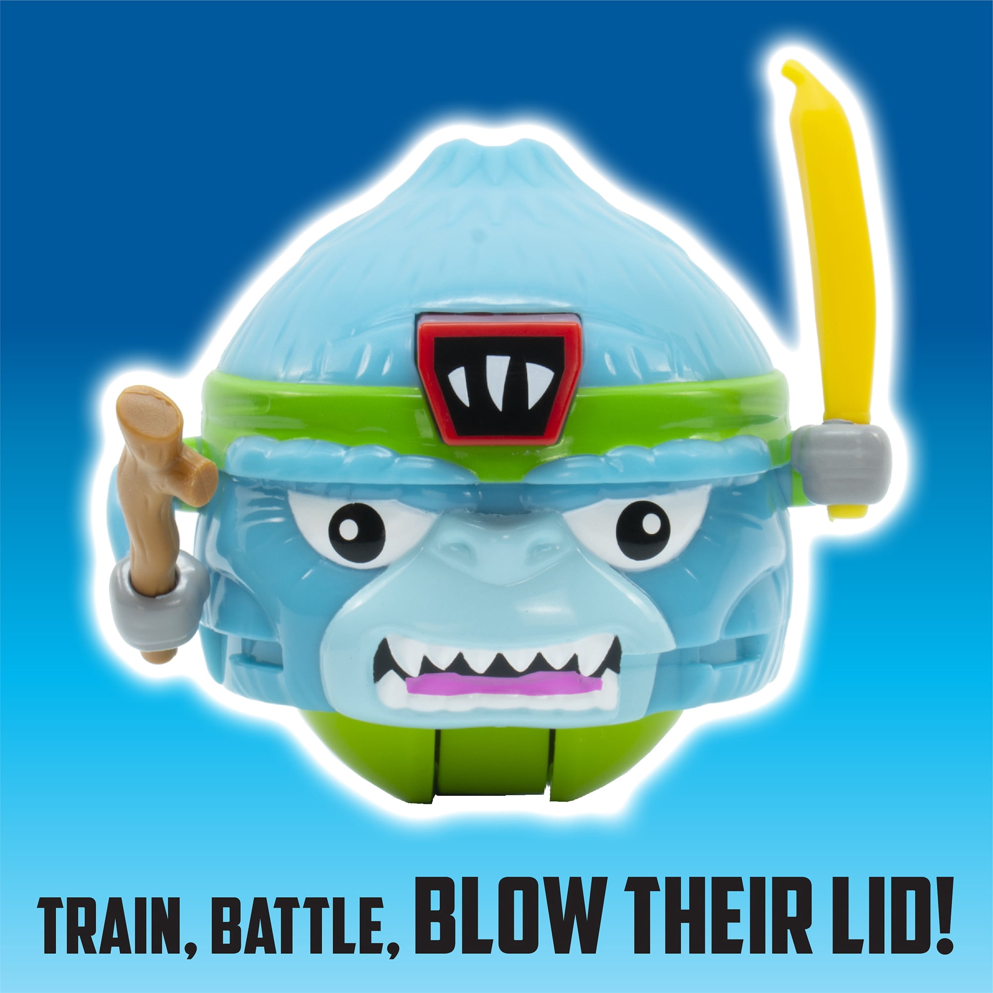 Battle Ballz: Training Pack - Bruiser - Weapon Wielding Toy Gorilla, Rolling Colorful Ball Character, Training Ramp, Blow Your Lid Button, Kids 3+