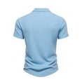 thumbnail image 5 of Fabrcox Mens Ribbed Polo Shirts Turn Down Collar Henley Men Short Sleeve Shirts Color Block Spring Outdoor Big and Tall Golf Shirts for Men, 5 of 5