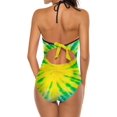 thumbnail image 4 of NICKSUN Maillot de Bain une Pièce pour Femmes Contrôle du Ventre Maillot de Bain Modeste Col en V, 4 of 9
