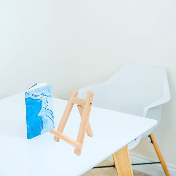 SEWCHICS Khaki Bamboo Tabletop Easel for Picture Frames and Art Displays