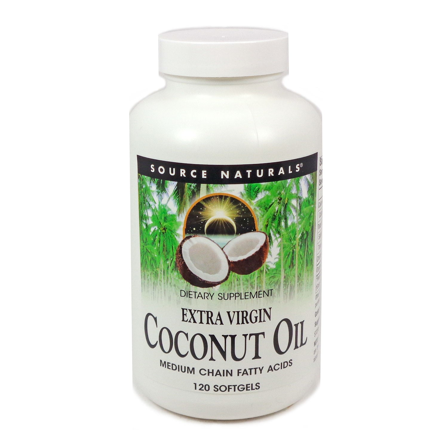 Source Naturals Extra Virgin Coconut Oil Softgels, 120 Ct