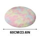 thumbnail image 2 of Alfombra redonda tie-dye, alfombra de lana sintética suave, alfombra circular con respaldo antideslizante, revestimiento decorativo para el suelo, alfombra de acentos mullida, 60 cm de diámetro para, 2 of 4