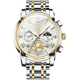 thumbnail image 2 of Reloj de vestir para hombre elegante casual acero inoxidable para caballero reloj de cuarzo, 2 of 7