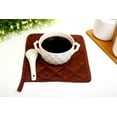 thumbnail image 2 of Pot Holders Cotton Made Heat Resistant Potholder Machine Washable Size 9" x 9" - Chocolate Color - { Pack Of 30 }, 2 of 4